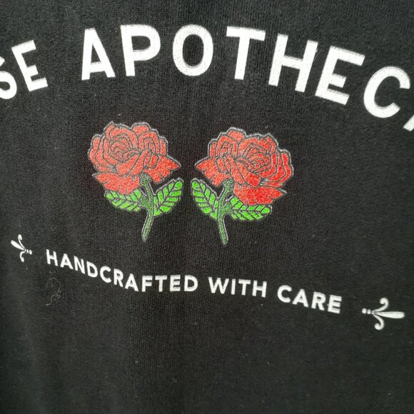 New Medium Rose Apothecary Schitt's Creek Black Pullover Hoodie - Picture 4 of 7
